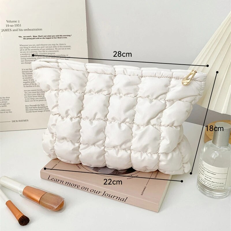 Γυναικεία τσάντα καλλυντικών λουλουδιών μεγάλης χωρητικότητας Πορτοφόλι μακιγιάζ Ταξιδιωτικές τσάντες αποθήκευσης Καπιτονέ βαμβακερές τσάντες χειρός Τουαλέτα Organizer