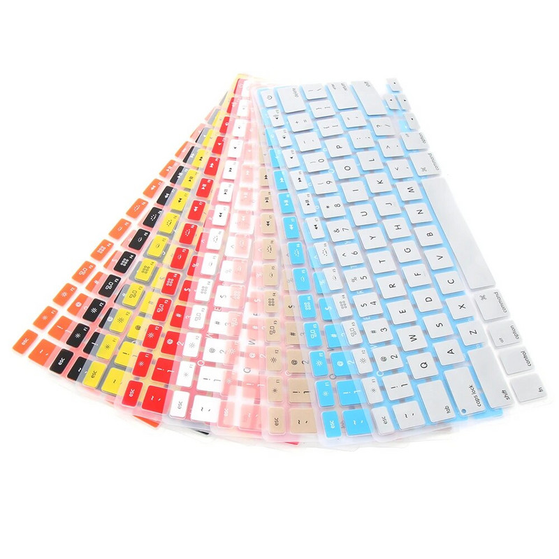 Silikona tastatūras vāciņš Apple Macbook 13" 15" 17" A1369 A1466 A1425 A1502 A1398 A1278 A1286 datoru piederumi
