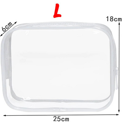 Saci de cosmetice transparente din PVC, mic, mare, transparent, impermeabil, pentru machiaj, portabil de călătorie, pentru spălat, organizator, husă de depozitare