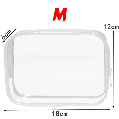 Saci de cosmetice transparente din PVC, mic, mare, transparent, impermeabil, pentru machiaj, portabil de călătorie, pentru spălat, organizator, husă de depozitare