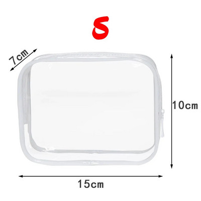 Saci de cosmetice transparente din PVC, mic, mare, transparent, impermeabil, pentru machiaj, portabil de călătorie, pentru spălat, organizator, husă de depozitare