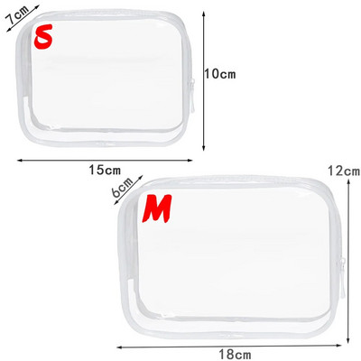 Saci de cosmetice transparente din PVC, mic, mare, transparent, impermeabil, pentru machiaj, portabil de călătorie, pentru spălat, organizator, husă de depozitare