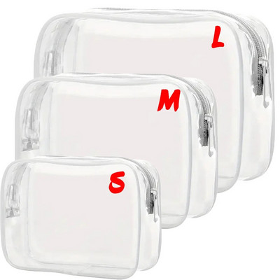 Saci de cosmetice transparente din PVC, mic, mare, transparent, impermeabil, pentru machiaj, portabil de călătorie, pentru spălat, organizator, husă de depozitare