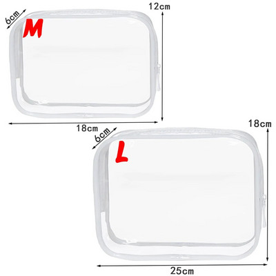 Saci de cosmetice transparente din PVC, mic, mare, transparent, impermeabil, pentru machiaj, portabil de călătorie, pentru spălat, organizator, husă de depozitare