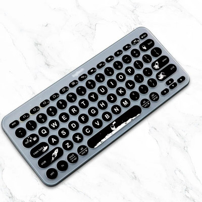 Πολύχρωμο κάλυμμα πληκτρολογίου K380 για Logitech K380 For Logi Wireless Silicone Protector Skin Case Film TPU English Korean Clear
