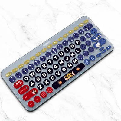 Πολύχρωμο κάλυμμα πληκτρολογίου K380 για Logitech K380 For Logi Wireless Silicone Protector Skin Case Film TPU English Korean Clear
