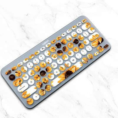 Πολύχρωμο κάλυμμα πληκτρολογίου K380 για Logitech K380 For Logi Wireless Silicone Protector Skin Case Film TPU English Korean Clear