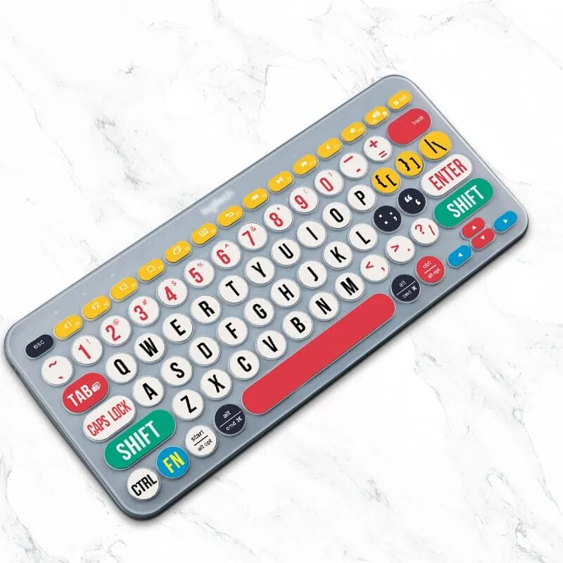 Värviline K380 klaviatuuri kate Logitech K380 jaoks Logi juhtmevaba silikoonist kaitsega nahaümbrise kile TPU inglise Korea selge
