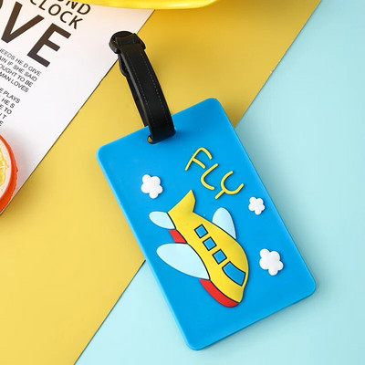 Etichete PVC drăguțe pentru bagaje, femei, bărbați, vară, plajă, gel de siliciu, etichete de nume, etichete de identitate, etichete de adresă, etichete de îmbarcare, kit de călătorie