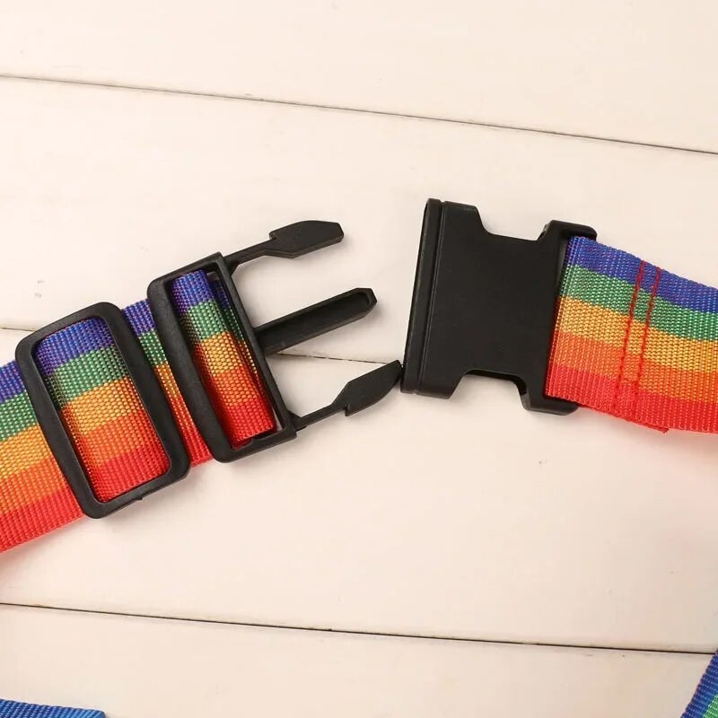 1gab 2m Regulējama bagāžas siksna Šķērssiksna Iepakojums Ceļojumu koferis Neilona slēdzene Sprādzes siksna Bagāžas jostas Kempinga somas piederumi