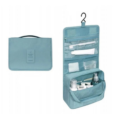 Γυναικεία νάιλον τσάντα ταξιδίου Αδιάβροχη τσάντα μακιγιάζ με γάντζο Unisex Neceser Οργάνωση καλλυντικών και καλλυντικών Θήκη Τσάντες αποθήκευσης μπάνιου