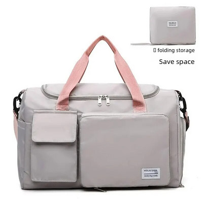 Ikdienas saliekamā ceļojumu soma Sporta fitnesa īsa ceļojuma joga peldēšana kalnā kāpšana rokassomiņa Crossbody bagāžas soma Vienkāršs stils