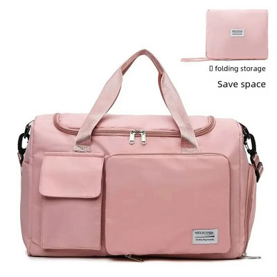 Ikdienas saliekamā ceļojumu soma Sporta fitnesa īsa ceļojuma joga peldēšana kalnā kāpšana rokassomiņa Crossbody bagāžas soma Vienkāršs stils