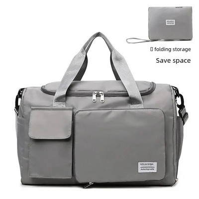 Ikdienas saliekamā ceļojumu soma Sporta fitnesa īsa ceļojuma joga peldēšana kalnā kāpšana rokassomiņa Crossbody bagāžas soma Vienkāršs stils