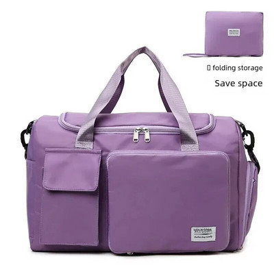 Ikdienas saliekamā ceļojumu soma Sporta fitnesa īsa ceļojuma joga peldēšana kalnā kāpšana rokassomiņa Crossbody bagāžas soma Vienkāršs stils