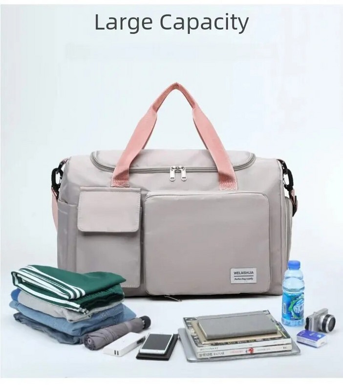 Ikdienas saliekamā ceļojumu soma Sporta fitnesa īsa ceļojuma joga peldēšana kalnā kāpšana rokassomiņa Crossbody bagāžas soma Vienkāršs stils