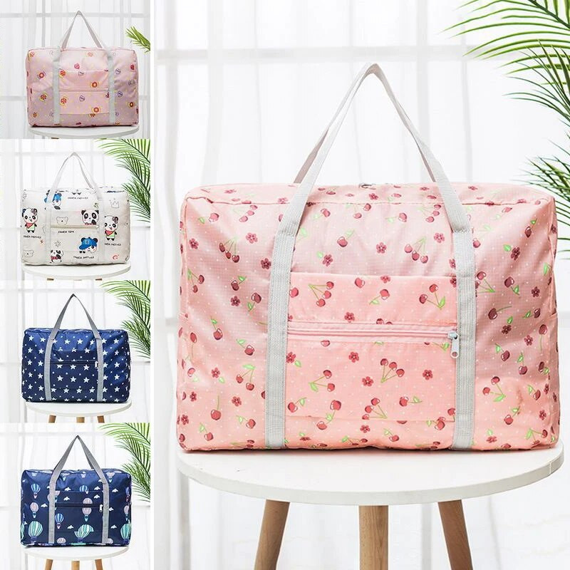 Jaunas 32l ceļojumu somas salokāmas rokassomas Ūdensnecaurlaidīgas lielas ietilpības bagāžas glabāšanas somas Unisex pārnēsājamas somas glabāšanai mājās