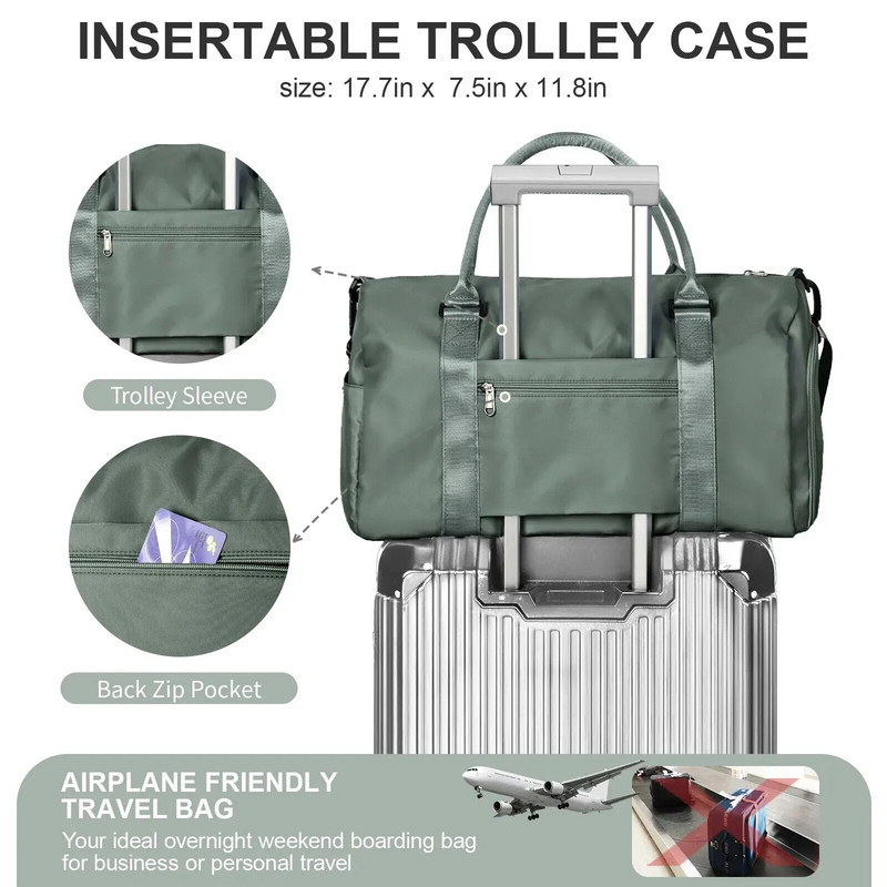 Likrose reisikott naistele, spordijõusaali kott jalatsite lahtriga Haigla joogareiside reisikotid, nädalavahetuse kott