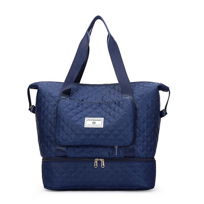 Lielas ietilpības ceļojumu soma sievietēm, viegla Argyle raksta nedēļas nogales soma, sabiezināta sporta zāles uzglabāšanas soma