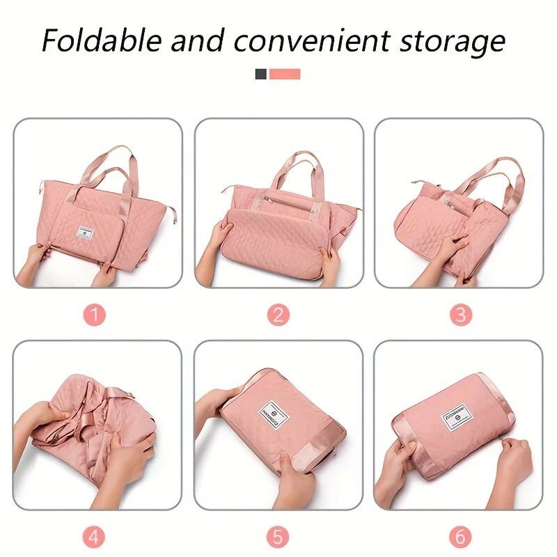 Lielas ietilpības ceļojumu soma sievietēm, viegla Argyle raksta nedēļas nogales soma, sabiezināta sporta zāles uzglabāšanas soma