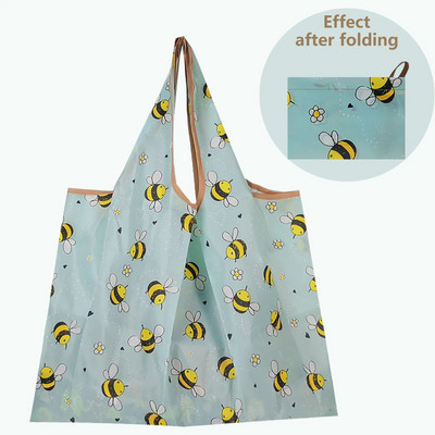 Najlonske ekološke torbe za kupnju Skladištenje Čvrsta prijenosna velika kawaii torba s crtanim filmom Putna trgovina Namirnice za višekratnu upotrebu Sklopiva periva