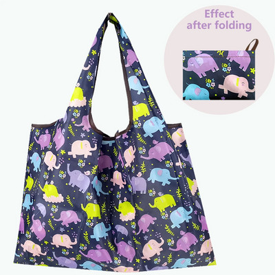 Najlonske ekološke torbe za kupnju Skladištenje Čvrsta prijenosna velika kawaii torba s crtanim filmom Putna trgovina Namirnice za višekratnu upotrebu Sklopiva periva