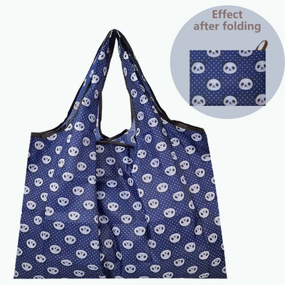 Najlonske ekološke torbe za kupnju Skladištenje Čvrsta prijenosna velika kawaii torba s crtanim filmom Putna trgovina Namirnice za višekratnu upotrebu Sklopiva periva