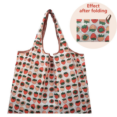 Najlonske ekološke torbe za kupnju Skladištenje Čvrsta prijenosna velika kawaii torba s crtanim filmom Putna trgovina Namirnice za višekratnu upotrebu Sklopiva periva