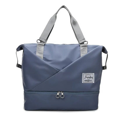 Γυναικεία επεκτάσιμη τσάντα ταξιδιού με θήκη φορητού υπολογιστή, αδιάβροχη τσάντα γυμναστικής με βρεγμένη τσέπη