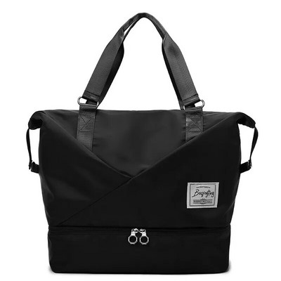 Γυναικεία επεκτάσιμη τσάντα ταξιδιού με θήκη φορητού υπολογιστή, αδιάβροχη τσάντα γυμναστικής με βρεγμένη τσέπη