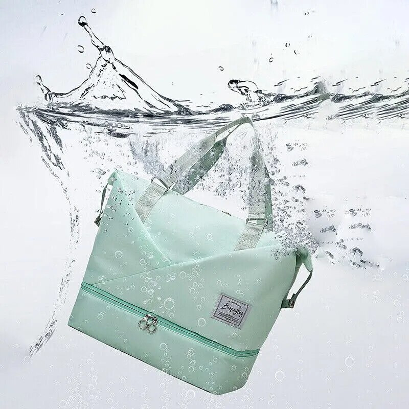 Γυναικεία επεκτάσιμη τσάντα ταξιδιού με θήκη φορητού υπολογιστή, αδιάβροχη τσάντα γυμναστικής με βρεγμένη τσέπη