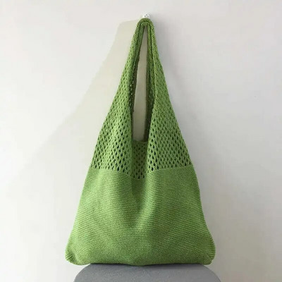 Genți de mână tricotate de designer Genți de mână de mare capacitate pentru femei Pachet de femei Geanta de plajă de vară Poșete mari Genți de umăr țesute în gol