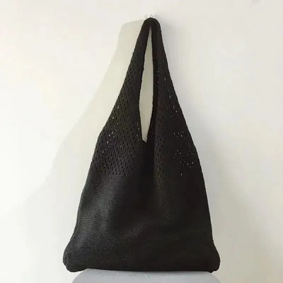 Genți de mână tricotate de designer Genți de mână de mare capacitate pentru femei Pachet de femei Geanta de plajă de vară Poșete mari Genți de umăr țesute în gol