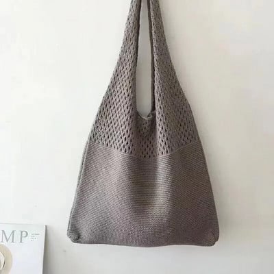 Genți de mână tricotate de designer Genți de mână de mare capacitate pentru femei Pachet de femei Geanta de plajă de vară Poșete mari Genți de umăr țesute în gol