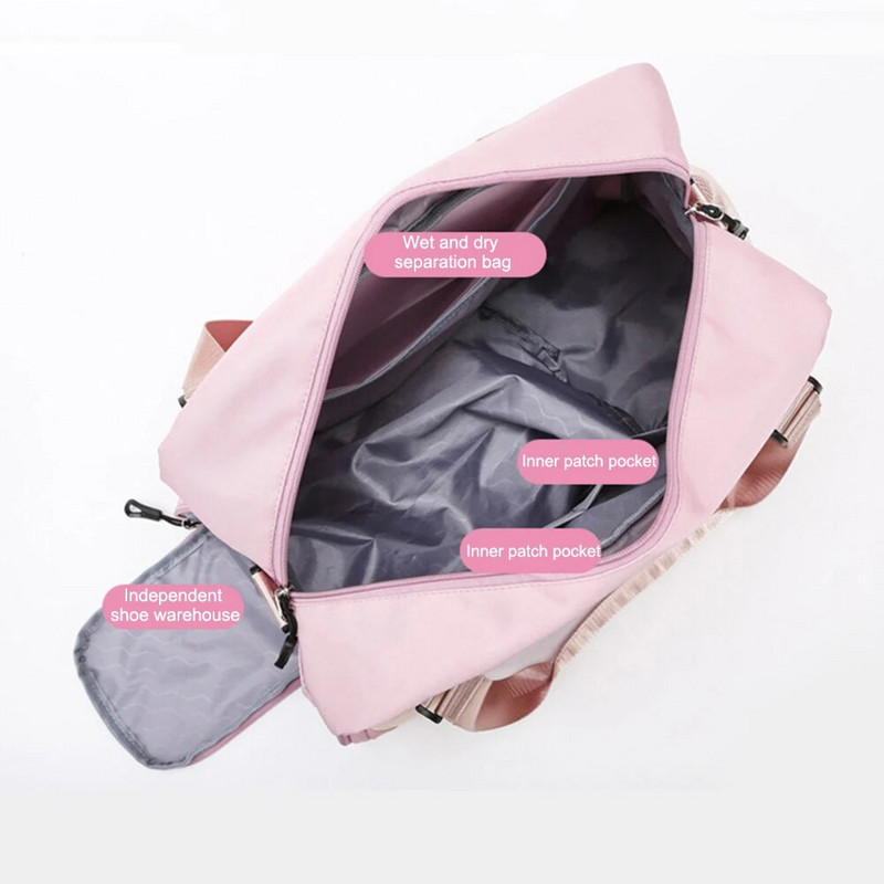 Γυναικείο αθλητικό σακίδιο πλάτης Πορτοφόλι μεγάλης χωρητικότητας Oxford Fitness τσάντα προπόνησης με θήκη παπουτσιών Πολυλειτουργικό για ταξιδιωτικό κολύμπι