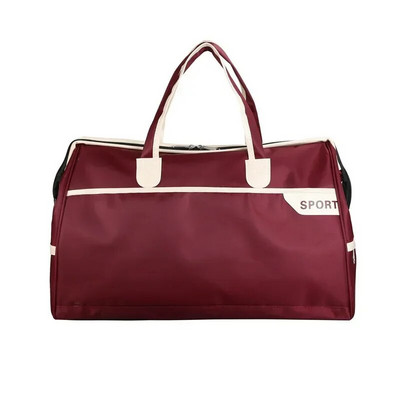 Vienkārša lielas ietilpības ceļojumu biznesa ceļojumu pārnēsājama rokassomiņa vīriešiem sievietēm Jauna neilona ūdensnecaurlaidīga plecu bagāžas soma uzglabāšanas soma