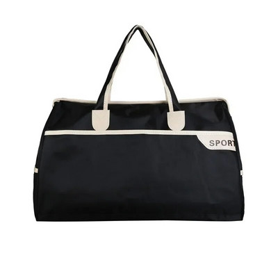 Vienkārša lielas ietilpības ceļojumu biznesa ceļojumu pārnēsājama rokassomiņa vīriešiem sievietēm Jauna neilona ūdensnecaurlaidīga plecu bagāžas soma uzglabāšanas soma