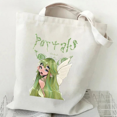 Melānijas Martinesas rokassoma sievietēm Kanvas soma Vintage plecu Harajuku hiphopa iepirkumu soma Melanie Martinez rokassoma