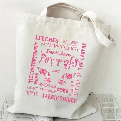 Melānijas Martinesas rokassoma sievietēm Kanvas soma Vintage plecu Harajuku hiphopa iepirkumu soma Melanie Martinez rokassoma