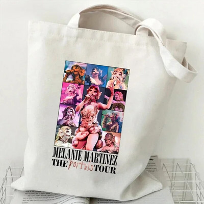 Melānijas Martinesas rokassoma sievietēm Kanvas soma Vintage plecu Harajuku hiphopa iepirkumu soma Melanie Martinez rokassoma
