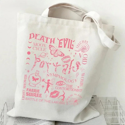 Melānijas Martinesas rokassoma sievietēm Kanvas soma Vintage plecu Harajuku hiphopa iepirkumu soma Melanie Martinez rokassoma