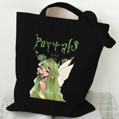 Melānijas Martinesas rokassoma sievietēm Kanvas soma Vintage plecu Harajuku hiphopa iepirkumu soma Melanie Martinez rokassoma