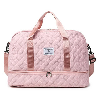 Trumpos kelionės kelioninis krepšys Vyriškas moteriškas rankinė Didelės talpos bagažo laikymo krepšys Sausas šlapias atskyrimas vandeniui atsparus sportinis kūno rengybos krepšys