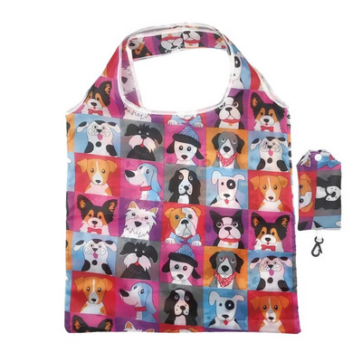 Lieli salokāmi atkārtoti lietojami iepirkumu maisiņi Videi draudzīgs lieljaudas iepirkumu maisiņš pārtikas precēm Unisex mazgājams, apdrukāts iepirkumu maisiņš