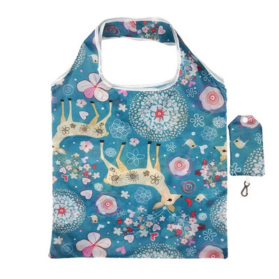 Lieli salokāmi atkārtoti lietojami iepirkumu maisiņi Videi draudzīgs lieljaudas iepirkumu maisiņš pārtikas precēm Unisex mazgājams, apdrukāts iepirkumu maisiņš