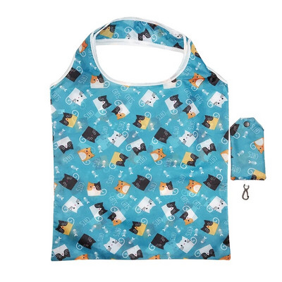 Lieli salokāmi atkārtoti lietojami iepirkumu maisiņi Videi draudzīgs lieljaudas iepirkumu maisiņš pārtikas precēm Unisex mazgājams, apdrukāts iepirkumu maisiņš