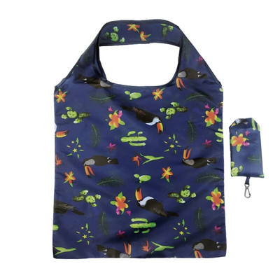 Lieli salokāmi atkārtoti lietojami iepirkumu maisiņi Videi draudzīgs lieljaudas iepirkumu maisiņš pārtikas precēm Unisex mazgājams, apdrukāts iepirkumu maisiņš