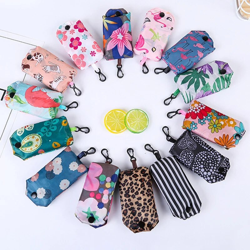 Lieli salokāmi atkārtoti lietojami iepirkumu maisiņi Videi draudzīgs lieljaudas iepirkumu maisiņš pārtikas precēm Unisex mazgājams, apdrukāts iepirkumu maisiņš