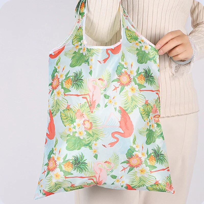 Lieli salokāmi atkārtoti lietojami iepirkumu maisiņi Videi draudzīgs lieljaudas iepirkumu maisiņš pārtikas precēm Unisex mazgājams, apdrukāts iepirkumu maisiņš