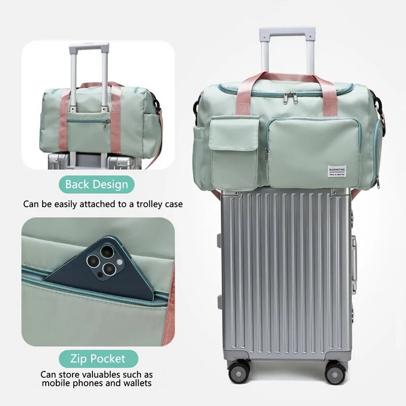 Suure mahutavusega veekindel reisikott Pagasi käekott Naiste jooga õlakott Nailonist välispordijõusaali kott Naiste Crossbody kott